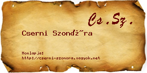 Cserni Szonóra névjegykártya